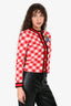 Gucci Red Wool Patterned Strawberry Embroidered Cardigan Size 12 Kids