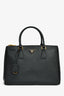 Prada Black Saffiano Leather Double Zip Tote