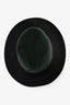 Maison Michel Blue/Green Felt Wide Brim Hat Size L