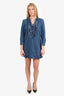 Self Portrait Denim Long-Sleeve Dress Size 12
