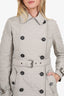 MaxMara Weekend Grey Quilted Coat Size 6
