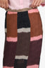 Marni Pink/Burgundy Patterned Knee Length Pencil Skirt Estimated Size S