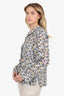 Chloe Grey/Muiltcolour Floral Print Blouse Size 42