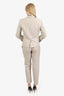Gucci Beige Single Breasted Blazer/Straight Leg Pants Size 44/42
