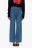 Ganni x Levi's Blue Denim High Loose Straight Legged Jeans Size 25
