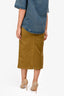 Dries Van Noten Brown Denim Midi Skirt Size 34