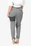 Thom Browne Black/White Wool Houndstooth Striped Pants Size 38