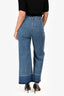 Veronica Beard Blue Denim Grant High Rise Wide Legged Cropped Jeans Size 26