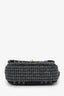 Pre-Loved Chanel™ 2022 Black/Grey Wool Tweed CC Square Flap Bag