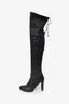 Stuart Weitzman Black Leather Knee High Boots Size 9