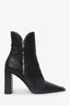 Alexander Wang Black Leather Square-Toe Ankle Boot Size 39.5