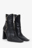 Alexander Wang Black Leather Square-Toe Ankle Boot Size 39.5