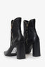 Alexander Wang Black Leather Square-Toe Ankle Boot Size 39.5