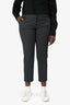 Blumarine Grey Crystal Detail Straight Leg Trousers Size 46