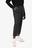 Blumarine Grey Crystal Detail Straight Leg Trousers Size 46