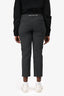 Blumarine Grey Crystal Detail Straight Leg Trousers Size 46
