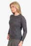 Burberry Grey Cashmere Knit Sweater Size M