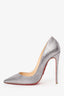 Christian Louboutin Silver Glitter So Kate Heels Size 35