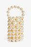 Vanina Pearlescent Beaded 'Camino' Mini Bucket Bag