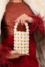 Vanina Pearlescent Beaded 'Camino' Mini Bucket Bag