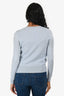 Christian Dior Blue Cashmere/Wool Patch Detail Sweater Size 4 US