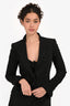 Dolce & Gabbana Black Wool Lace Back Blazer Size 38