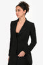 Dolce & Gabbana Black Wool Lace Back Blazer Size 38
