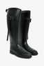 Burberry Black Trim Rubber Rain Boots Size 37