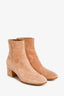 Gianvito Rossi Pink Suede 'Margaux' Ankle Boots Size 36