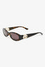 Gucci Brown Tortoise Acrylic Slim GG Sunglasses
