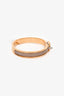 Hermès Gold Tone Metal/Taupe Enamel Mini Clic Chaine D'Ancre Bangle