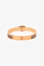 Hermès Gold Tone Metal/Taupe Enamel Mini Clic Chaine D'Ancre Bangle
