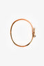 Hermès Gold Tone Metal/Taupe Enamel Mini Clic Chaine D'Ancre Bangle