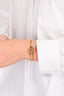 Hermès Gold Tone Metal/Taupe Enamel Mini Clic Chaine D'Ancre Bangle