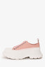 Alexander McQueen Pink Canvas Oversize Sneakers Size 35.5