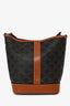 Celine 2021 Brown Canvas/Leather Triomphe Small Bucket Crossbody