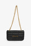 Celine 2022 Black Leather Metalasse Logo Shoulder Bag