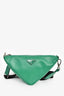 Prada Green Leather Triangle Crossbody