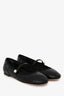 Christian Dior Black Leather Cannage Quilted Mary Jane Flats Size 37.5