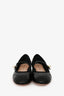 Christian Dior Black Leather Cannage Quilted Mary Jane Flats Size 37.5