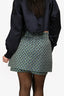 Maje Green/Blue Metallic Floral Print Skort Size 40