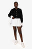 T By Alexander Wang Black/White Double Layered Cardigan Shirt Dress Size L