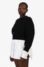 T By Alexander Wang Black/White Double Layered Cardigan Shirt Dress Size L