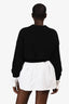 T By Alexander Wang Black/White Double Layered Cardigan Shirt Dress Size L