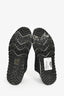 Jimmy Choo Black/Metallic Shimmer Crochet Knit Rubber Sole Sneakers Size 37