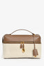 Loro Piana Taupe Smooth Calfskin  'Silk Extra Pocket L27' Bag