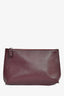 Hermes 2014 Burgundy Clemence 'Victoria 43' Weekender Tote with Luggage Tag