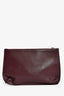Hermes 2014 Burgundy Clemence 'Victoria 43' Weekender Tote with Luggage Tag
