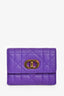 Christian Dior 2023 Purple Cannage Micro Miss Caro Bag
