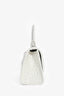 Balenciaga White Leather XS Hourglass Bag with Strap